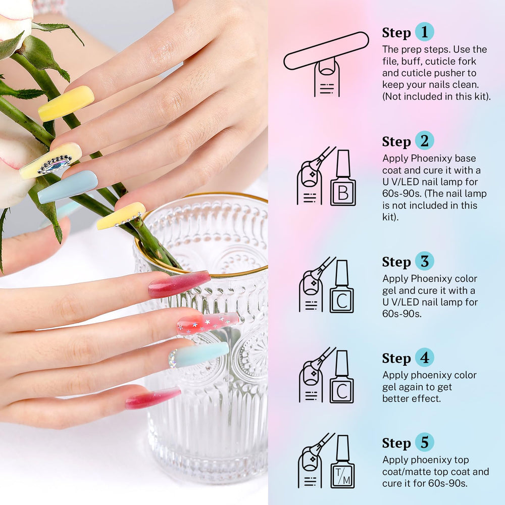phoenixy styled finished nails to show professional-looking results at home