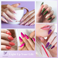 phoenixy glossy finish nails on hand showing high shine benefit salon-like look
