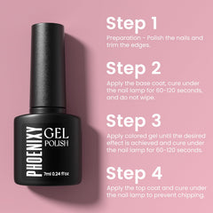 phoenixy in-use home manicure scene with lamp, illustrates easy at-home application