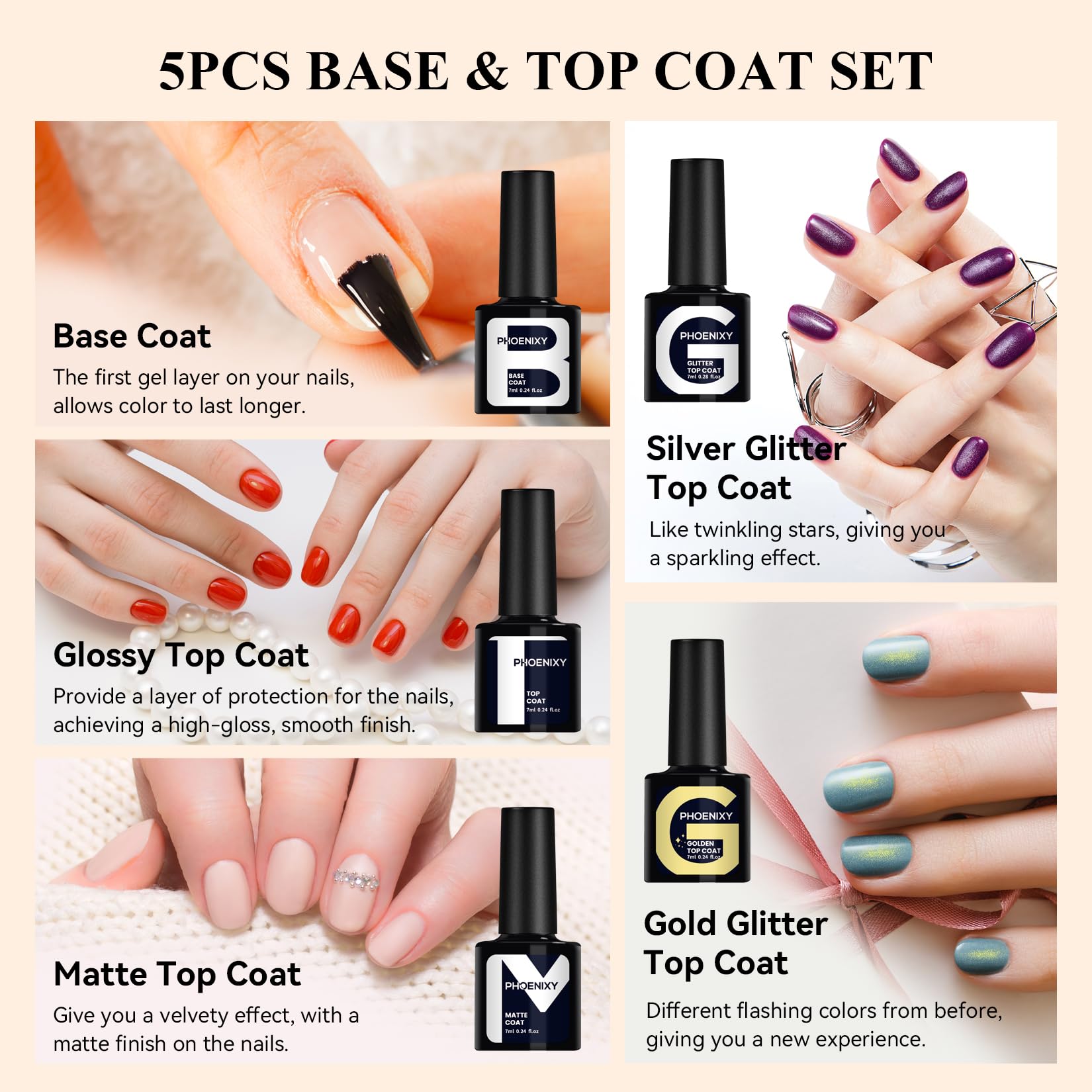 phoenixy matte finish swatch showing velvety topcoat effect