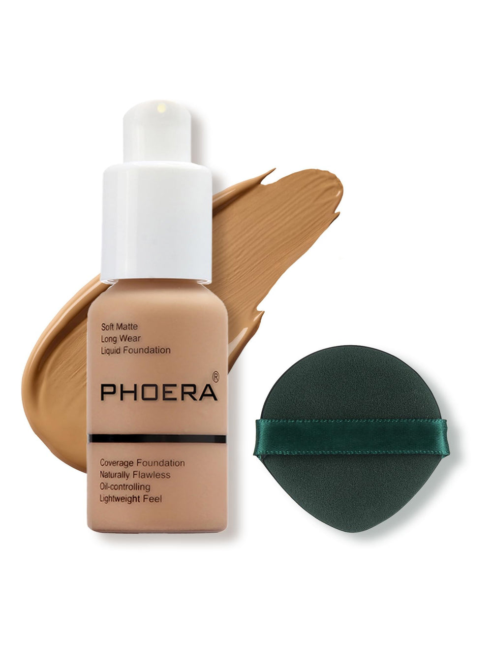 PHOERA front bottle 30ml showing compact travel-ready design and good coverage