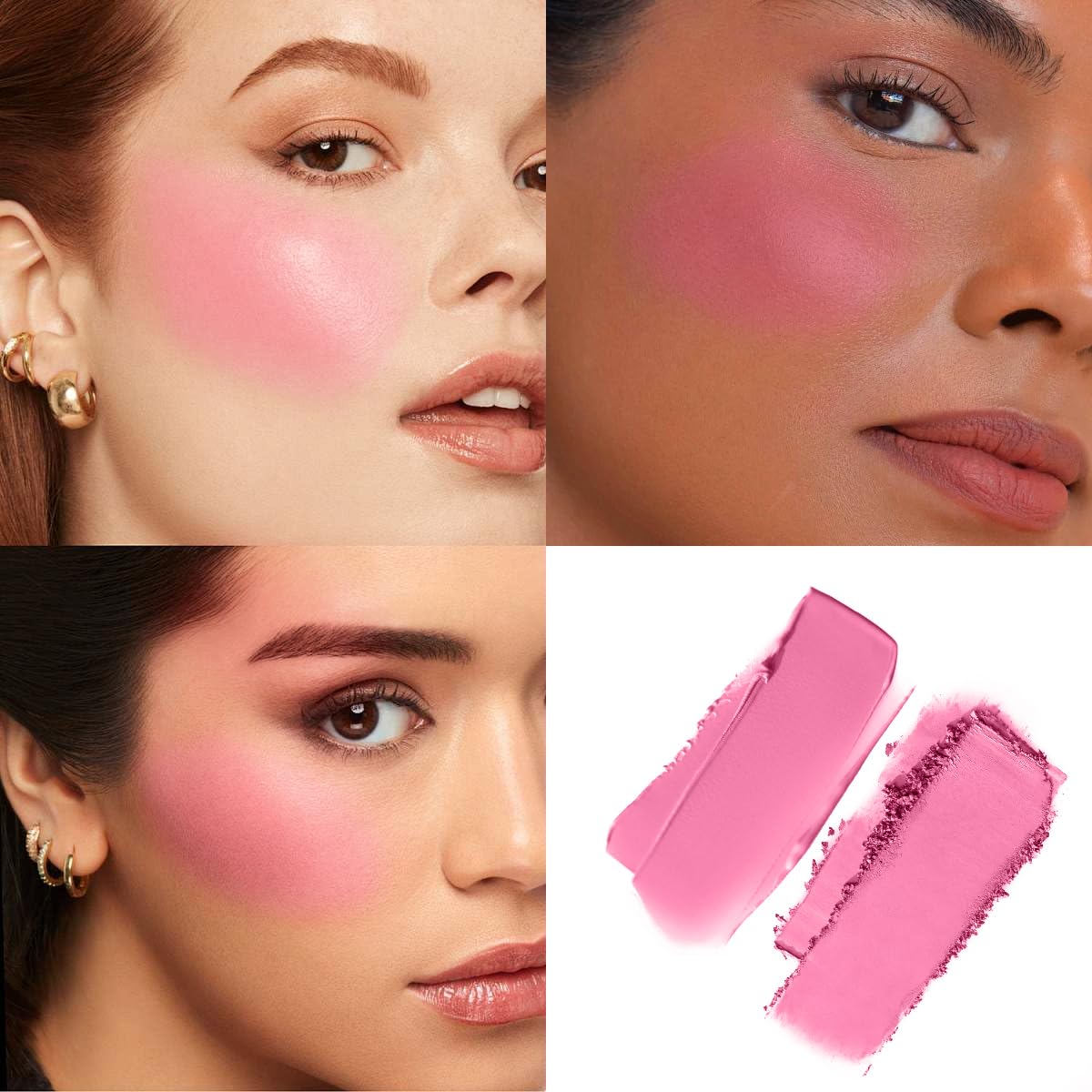 PHOFAY application on cheek showing contour and blush enhancing facial dimension