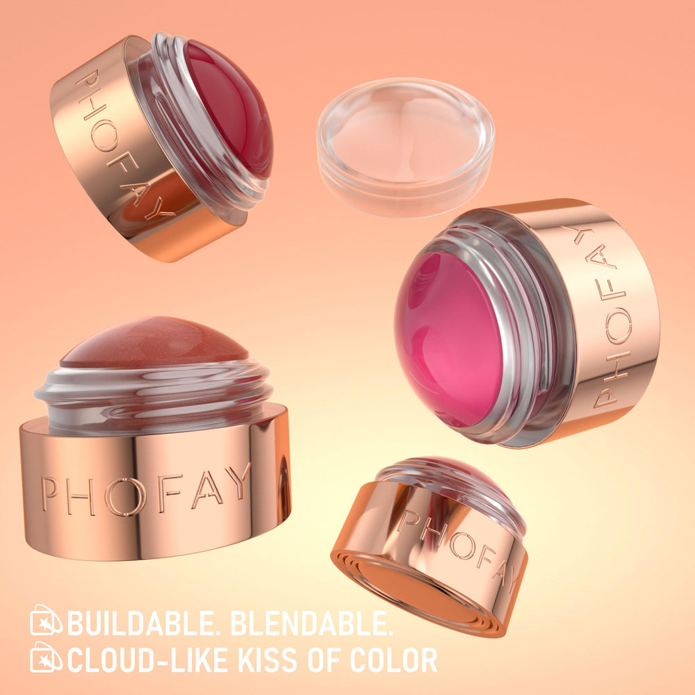 PHOFAY used as eyeshadow on lid illustrating blendable wash and coordination