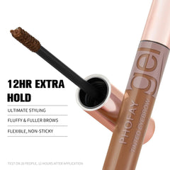 PHOFAY on-model brow before and after shows visible volumizing and shaping benefit