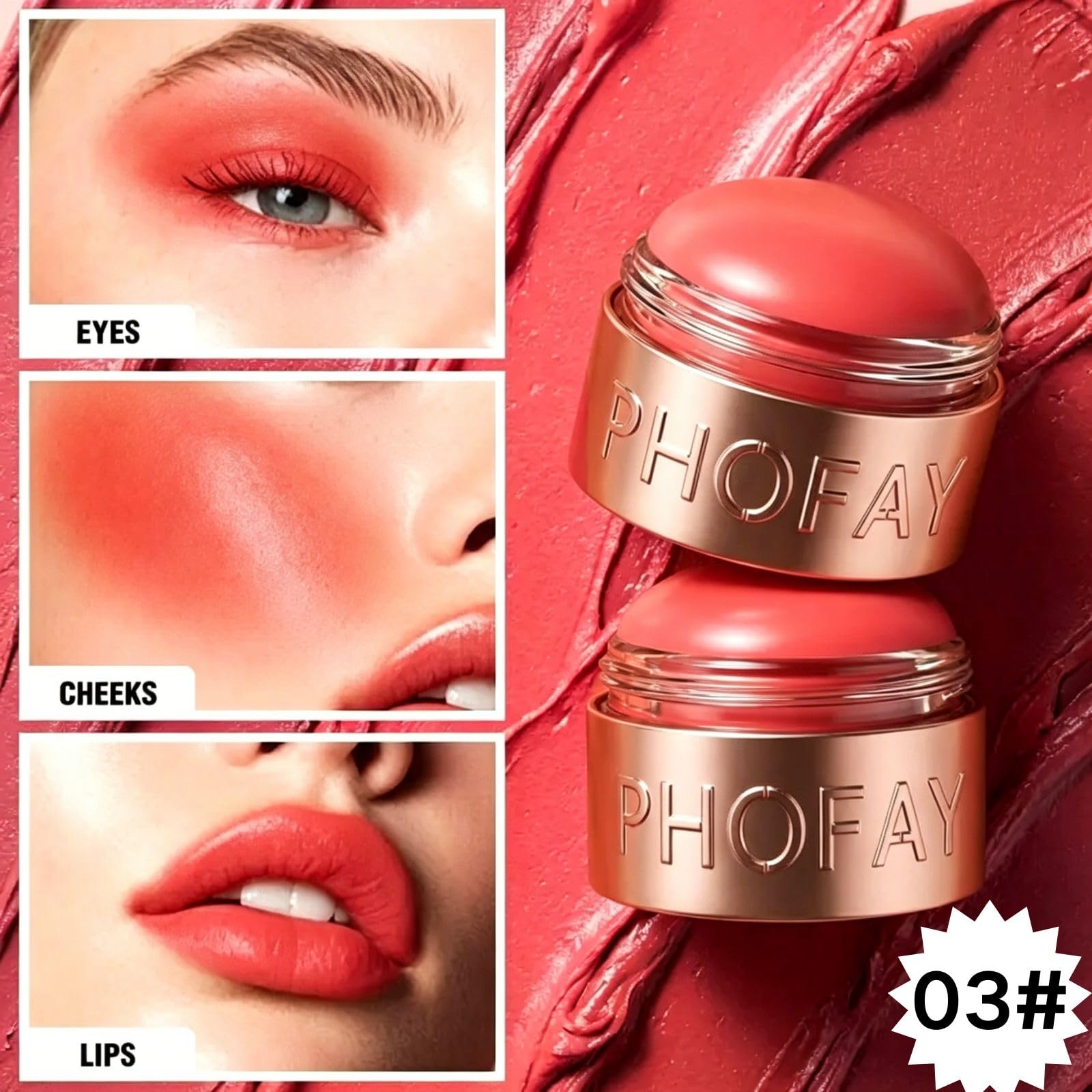 PHOFAY open stick close-up displaying mousse texture and creamy glide benefit