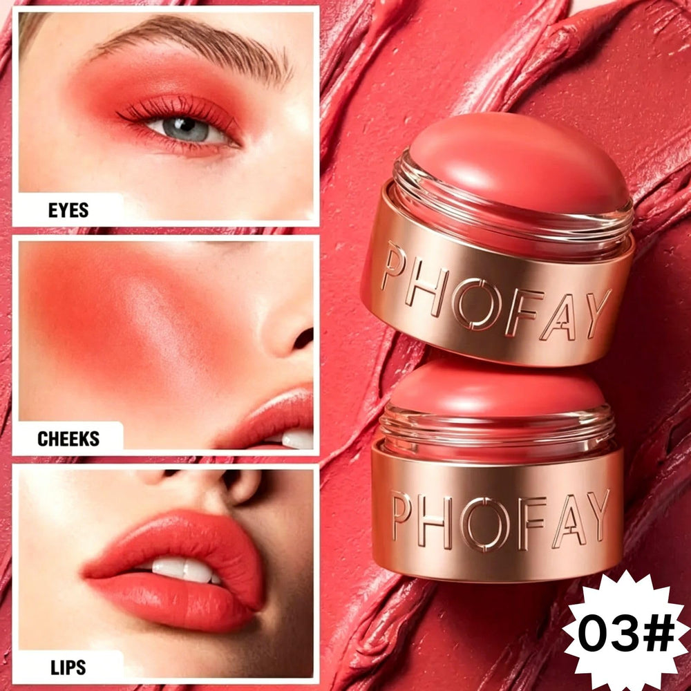 PHOFAY open stick close-up displaying mousse texture and creamy glide benefit