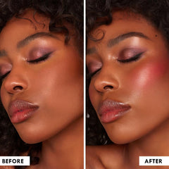 PHOFAY powder pigment swipe illustrating buildable color and soft luminosity
