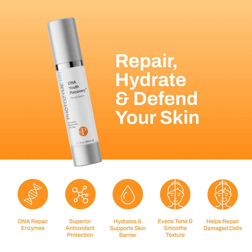 Photozyme serum texture on pump demonstrating lightweight absorbency benefit
