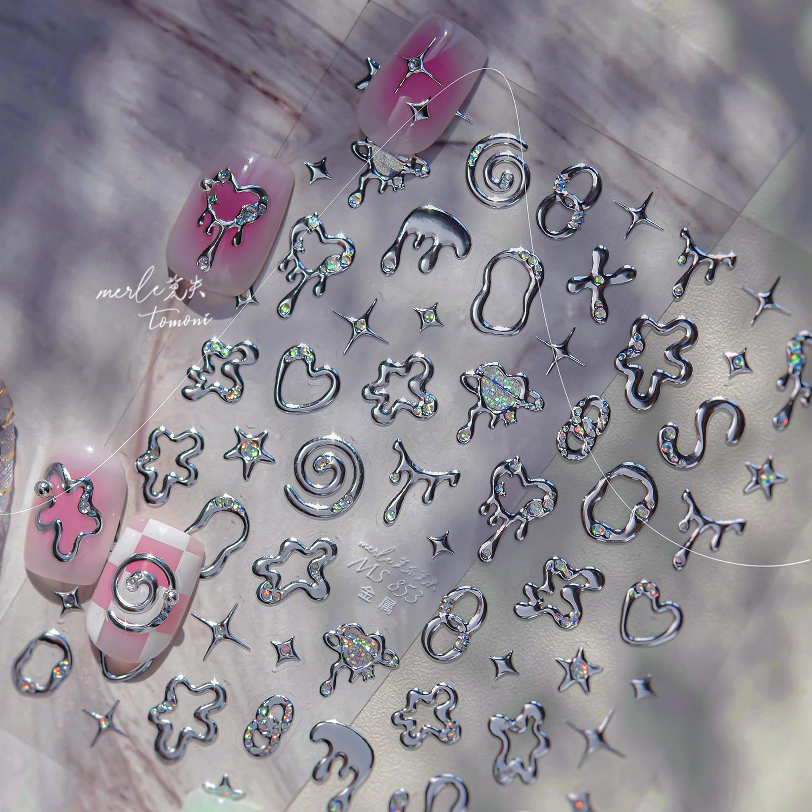 Phuryllic stickers beside a coin showing scale for precise sizing