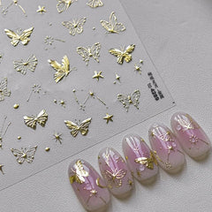 Phuryllic stickers applied on natural nail in use, easy home manicure