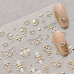 Phuryllic stickers applied on a natural nail for quick style