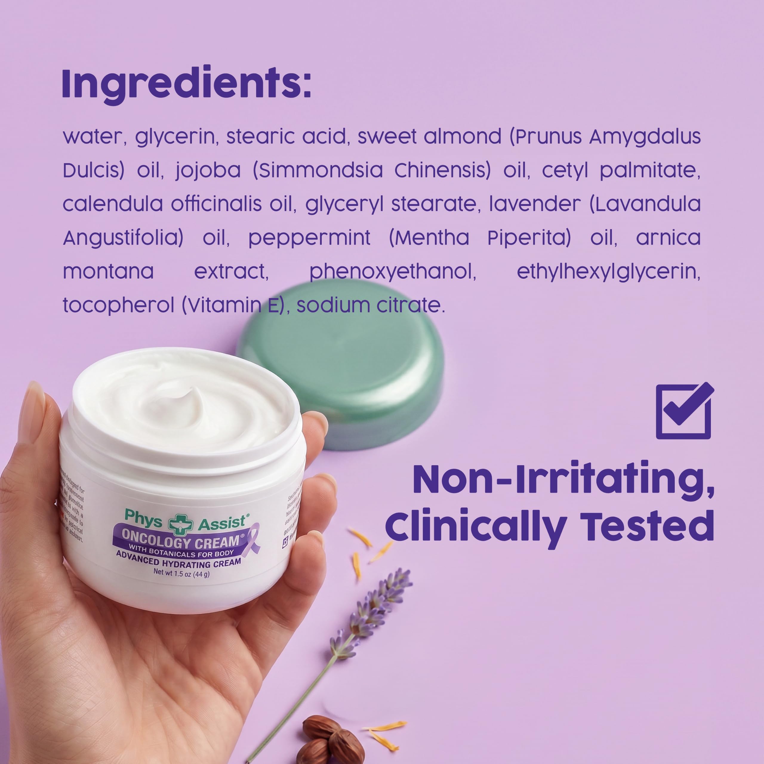 PhysAssist cream texture close-up revealing lightweight, absorbent finish