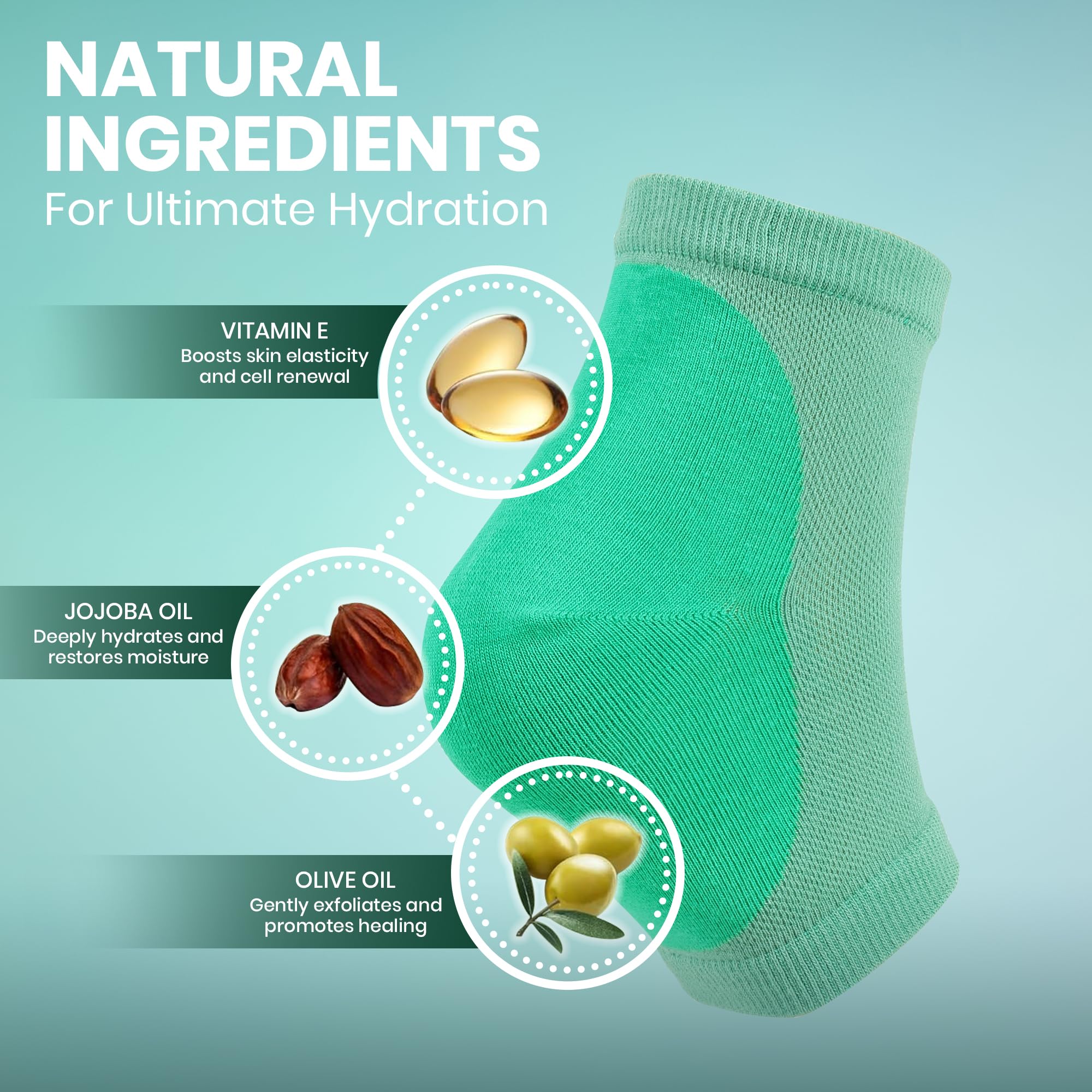 PhysFlex socks worn overnight showing sealed hydration benefit