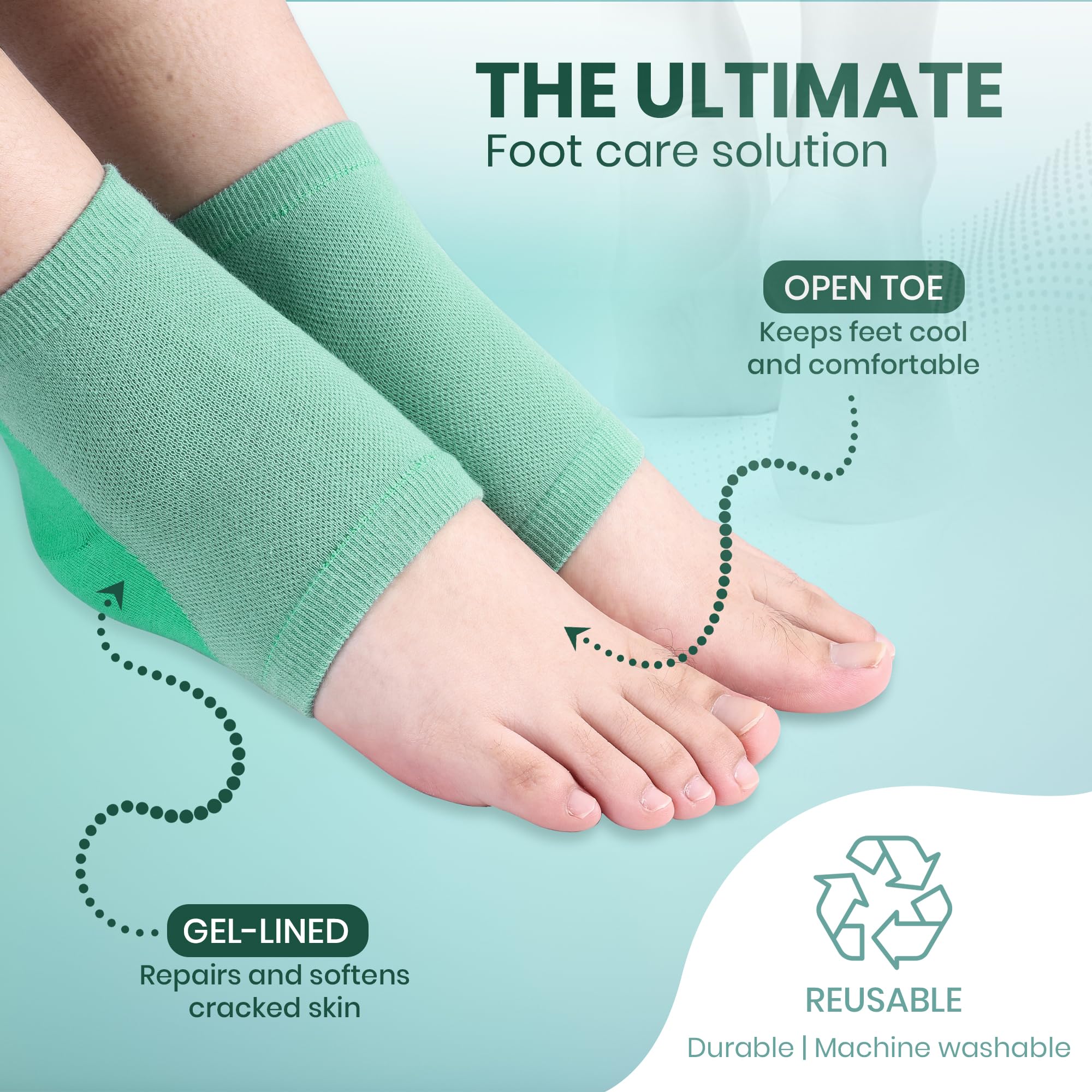 PhysFlex sock next to hand showing size and fit clarity