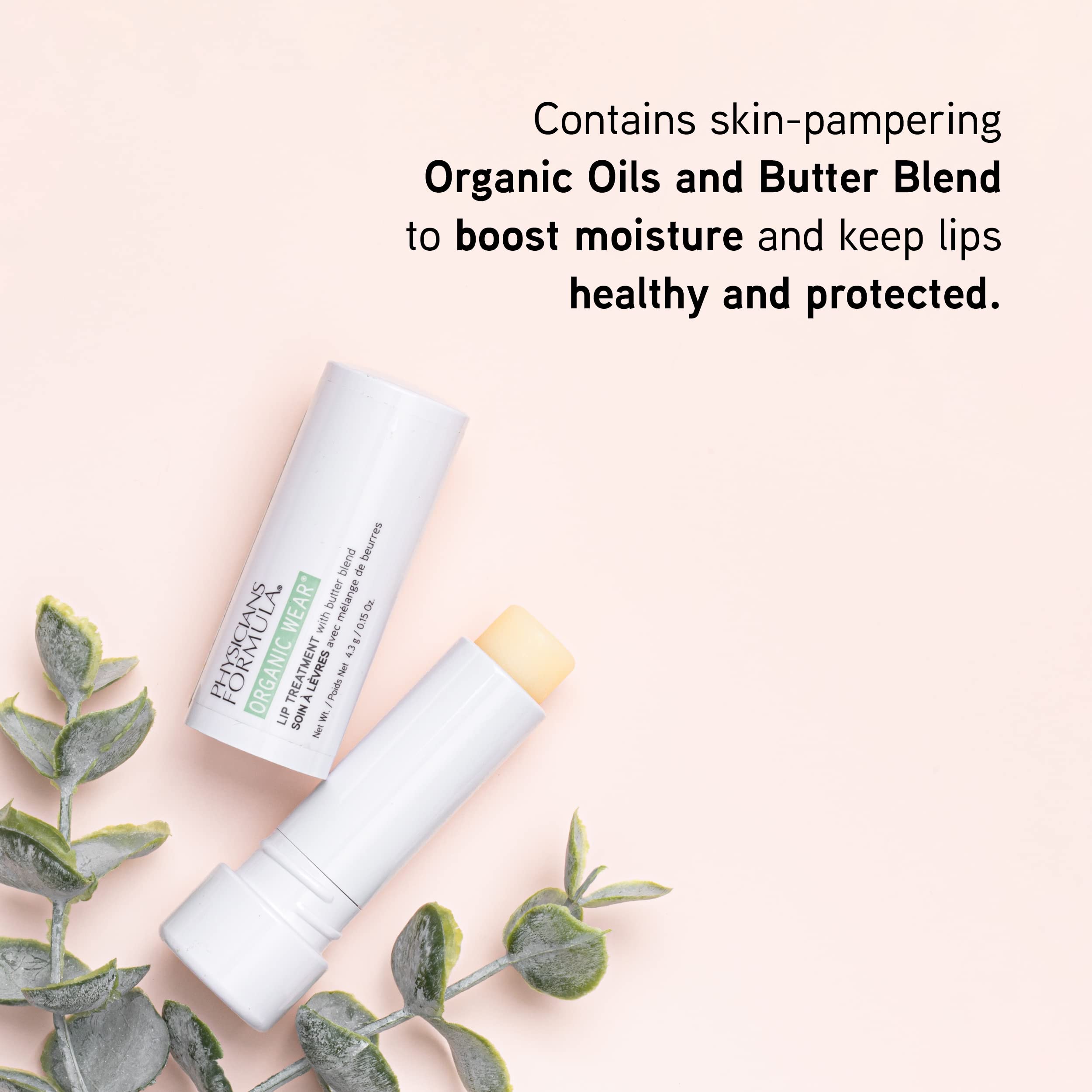 Physicians Formula application on lips demonstrating hydrated look