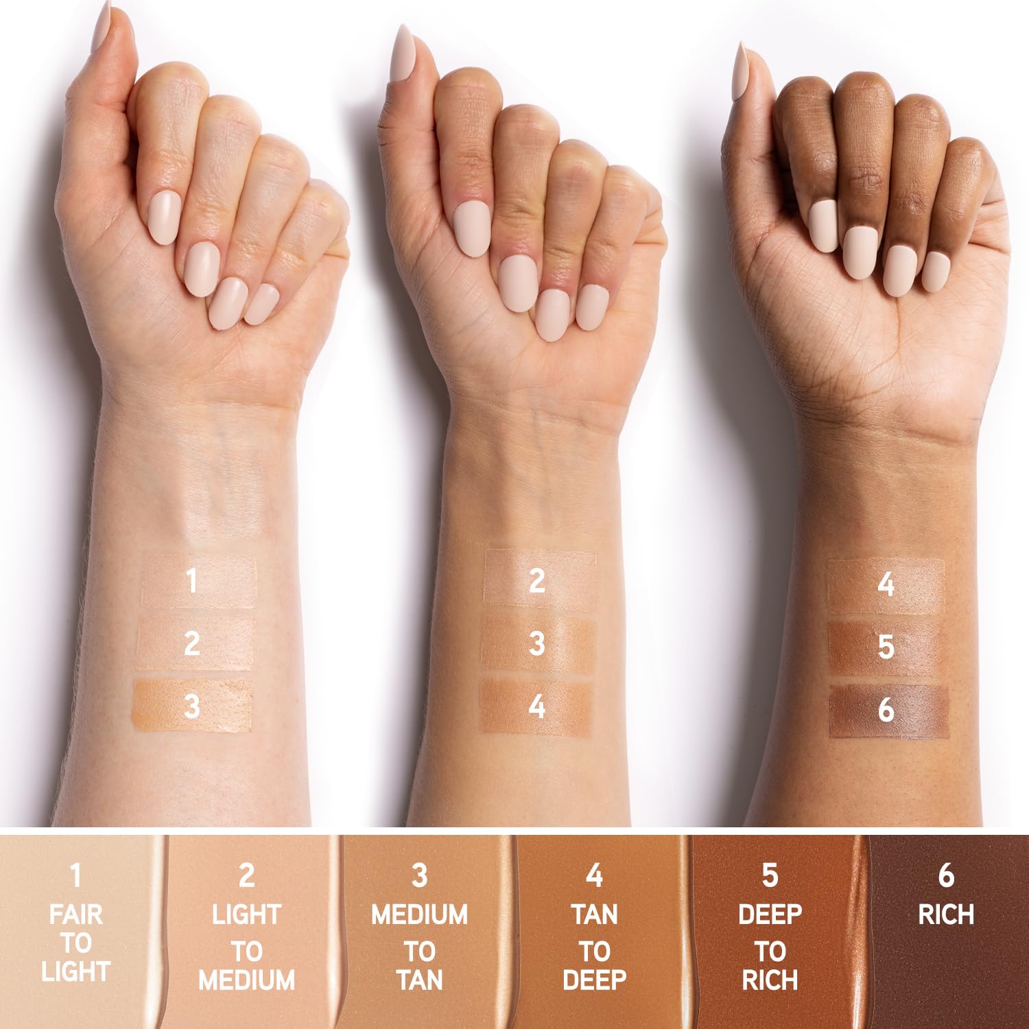 Physicians Formula before and after half-face comparison showing blurred pores and evened tone