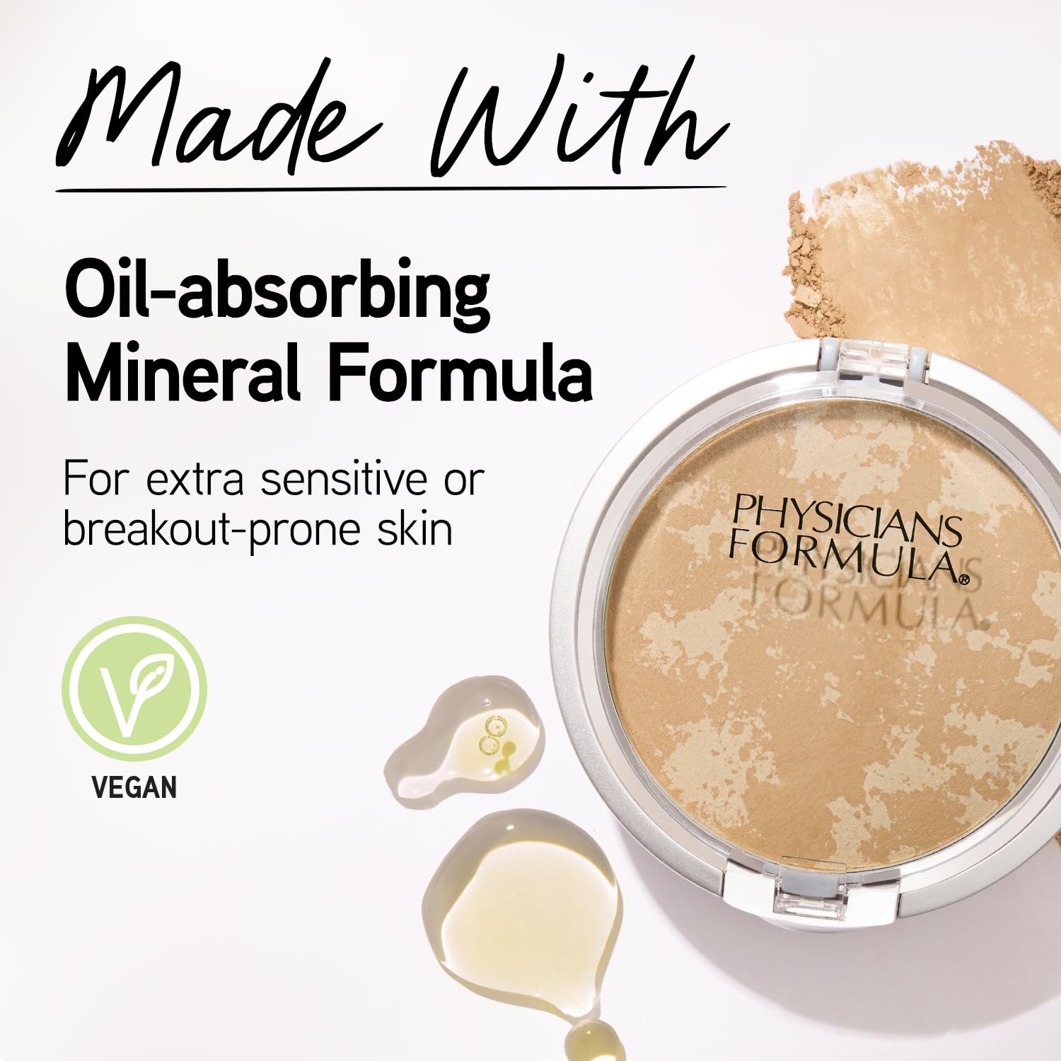 Physicians Formula air-cushion sponge detail for even blending benefit.