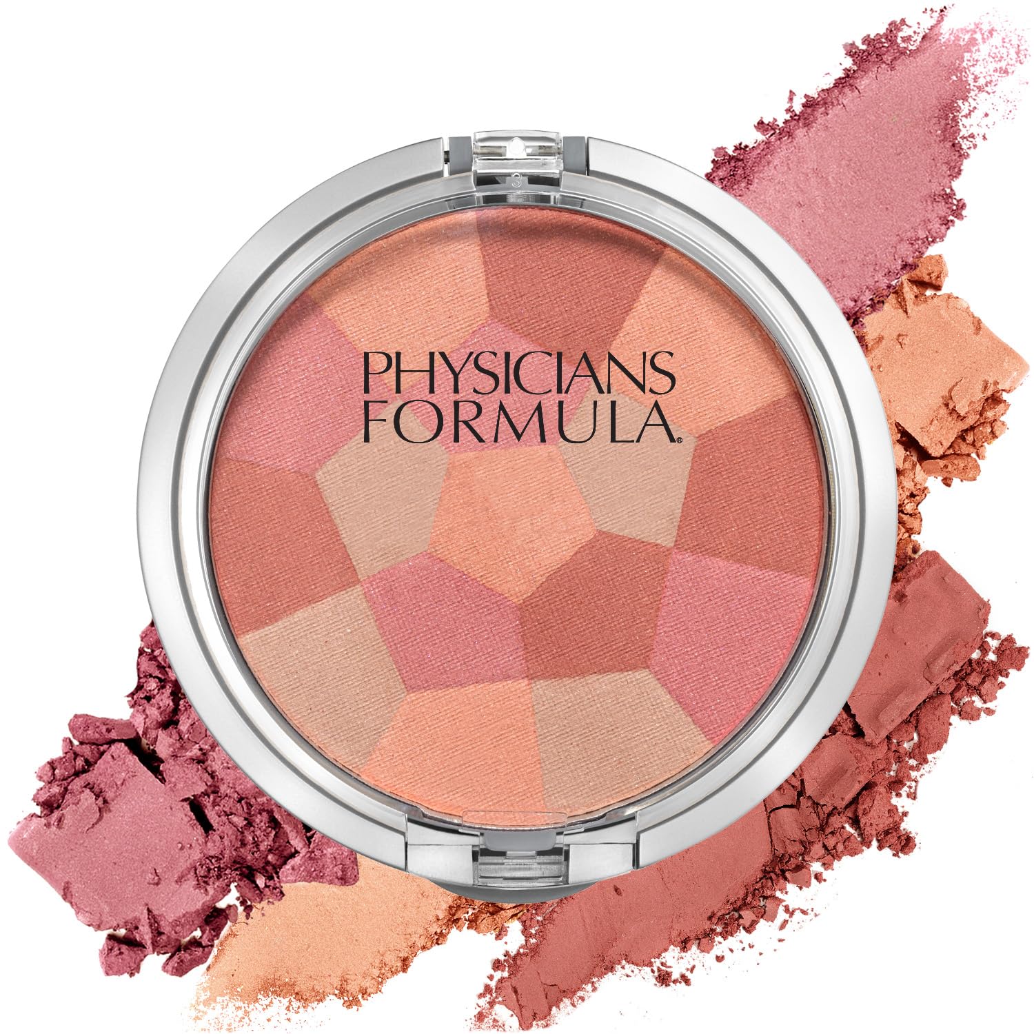Physicians Formula compact front view showing product and travel-friendly design benefit