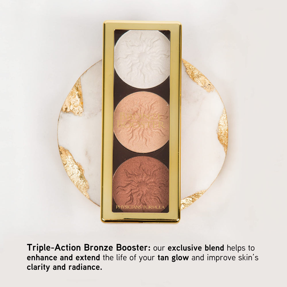 Physicians Formula applied on model cheek demonstrating natural-looking sculpt and radiance