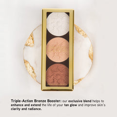 Physicians Formula applied on model cheek demonstrating natural-looking sculpt and radiance