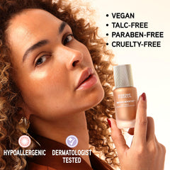 Physicians Formula ingredient label close-up highlighting Niacinamide and Vitamins C and E benefits