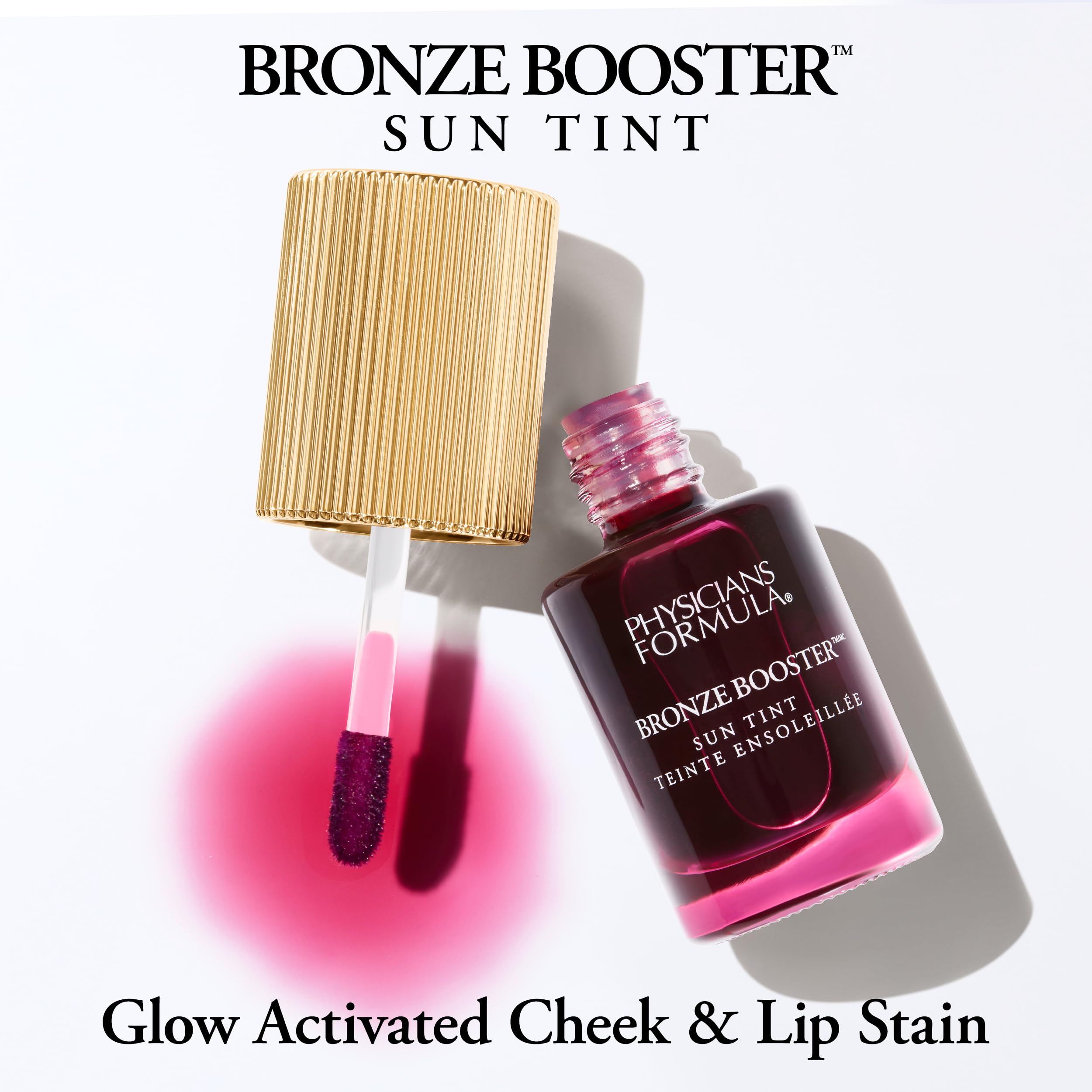 Physicians Formula texture swipe of gel-cream tint on skin, shows blendable finish and pigment