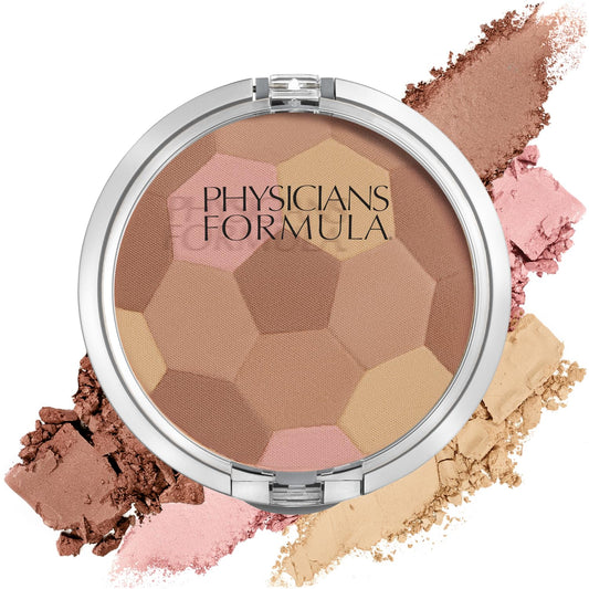 Physicians Formula compact front view showing palette and travel-ready mirror