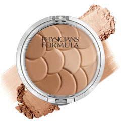 Physicians Formula compact front view showing bronzer palette and mirror for quick touch-ups