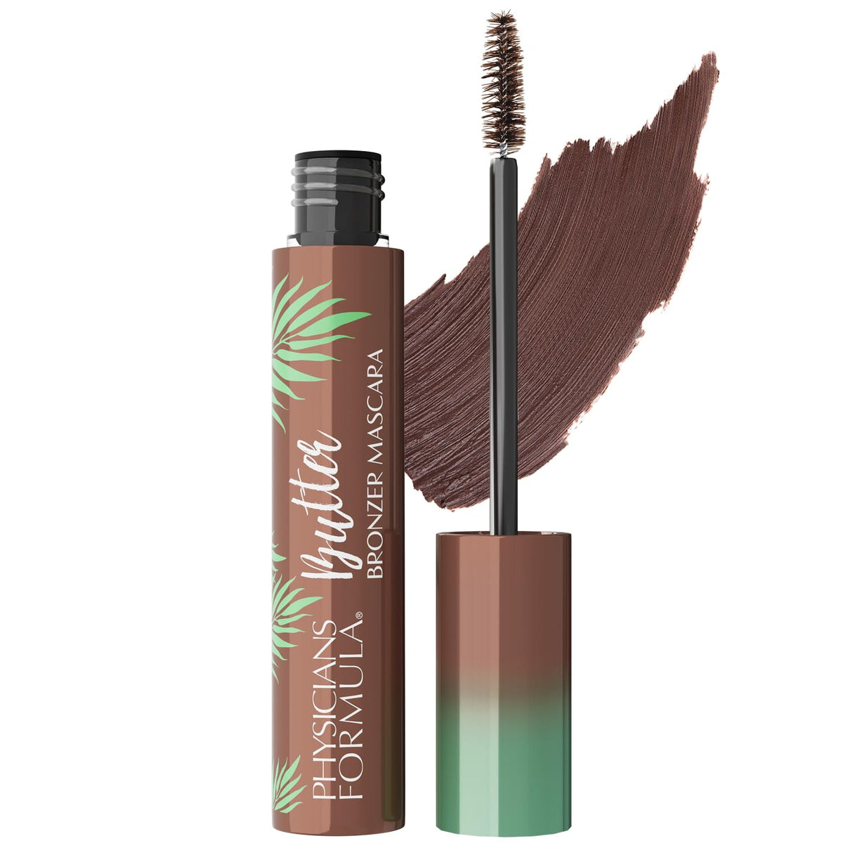 Physicians Formula front packaging of bronzer mascara showing shade and tube benefit