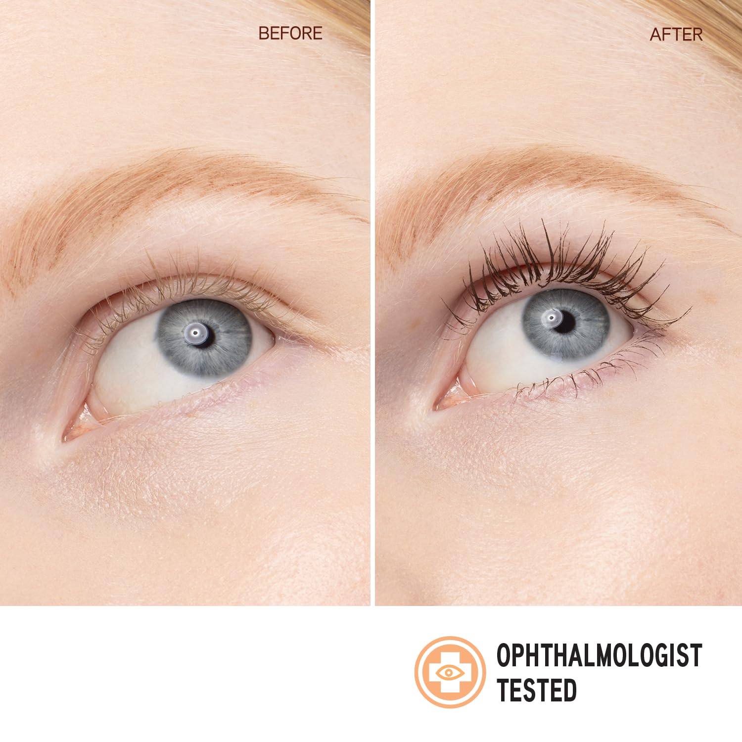 Physicians Formula bronze mascara swatches on skin showing color payoff and blendability benefit