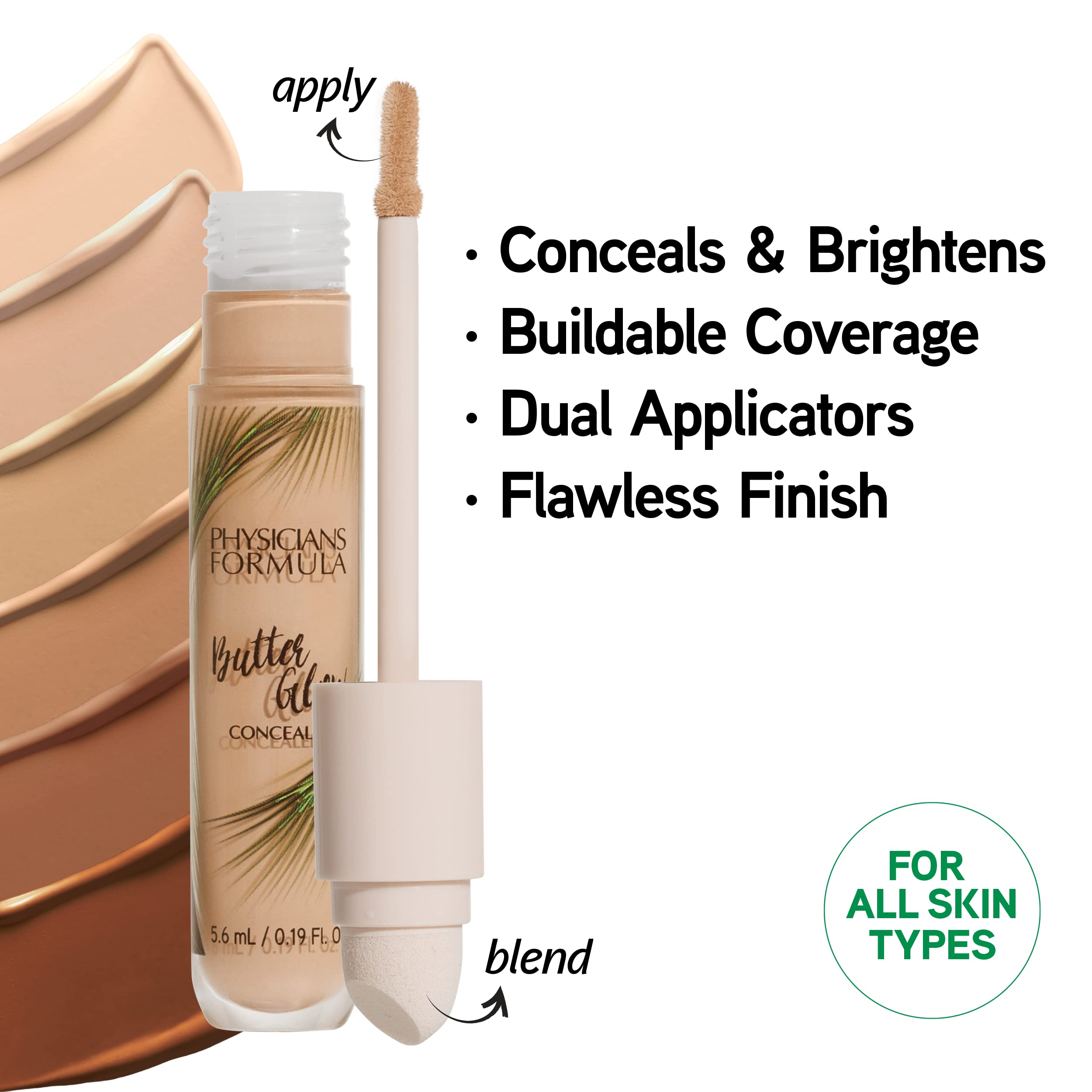 Physicians Formula doe-foot applicator offering precise coverage and control