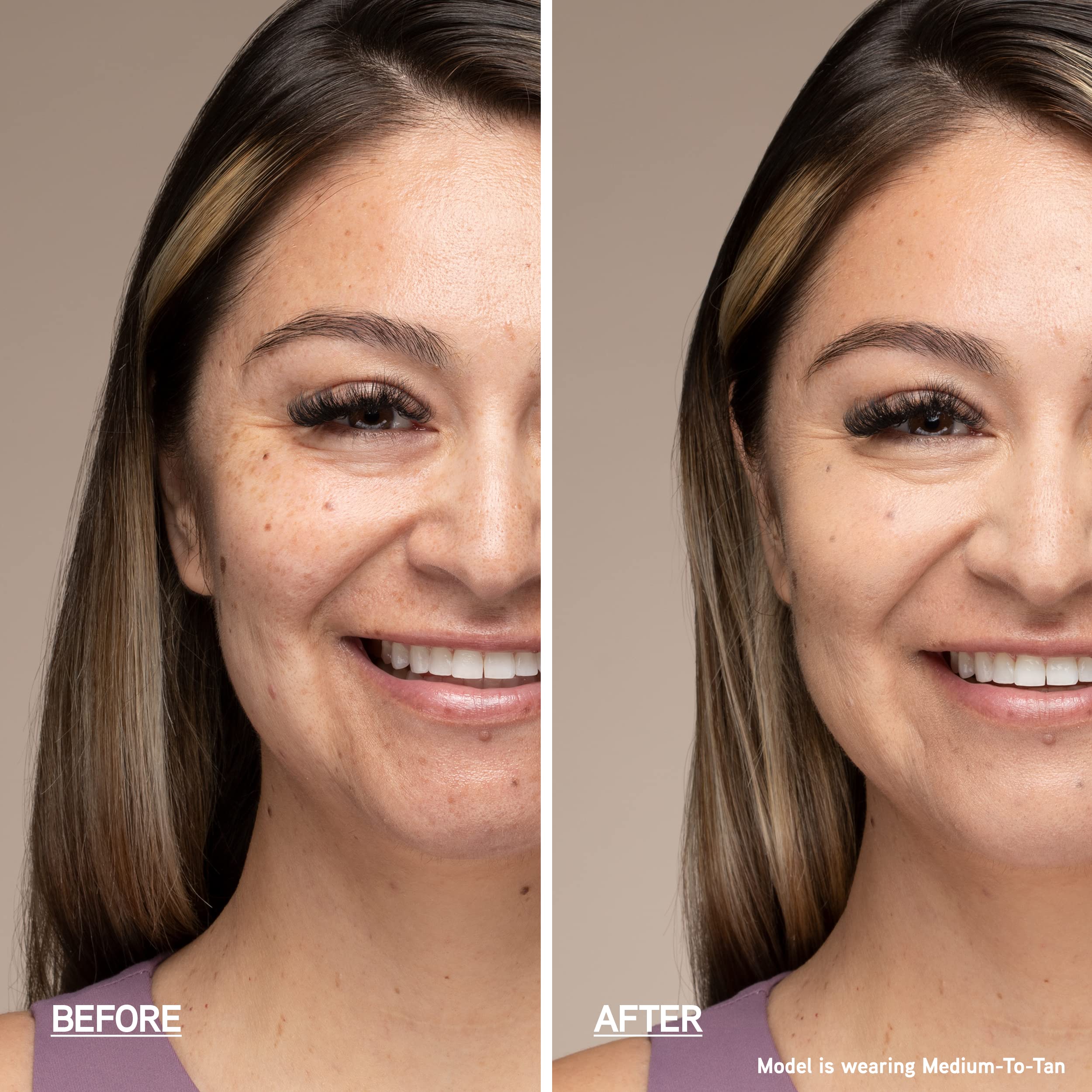 Physicians Formula concealer creamy texture swatch showing radiant finish