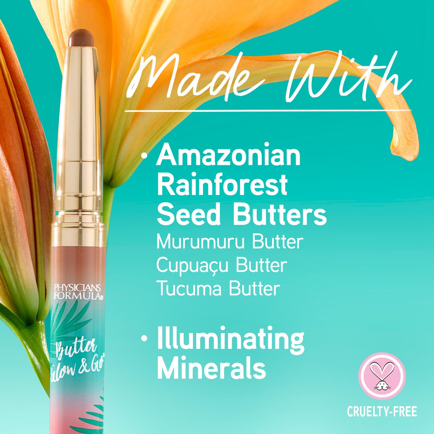 Physicians Formula contour stick beside lipstick for scale and portability