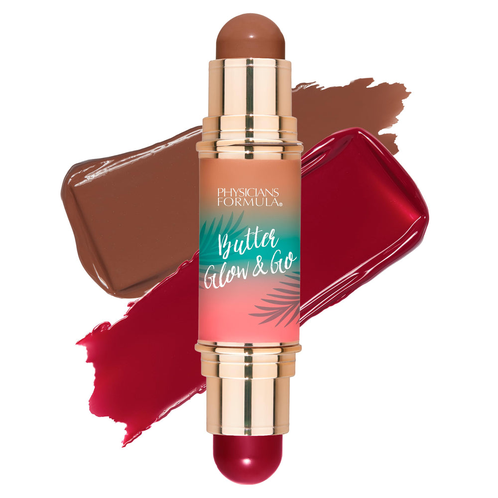 Physicians Formula Butter Glow & Go front view showing dual-ended stick and shade