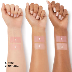 Physicians Formula open compact revealing mixed rose tones for buildable natural color