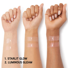 Physicians Formula brush applying powder to cheekbone for subtle highlight
