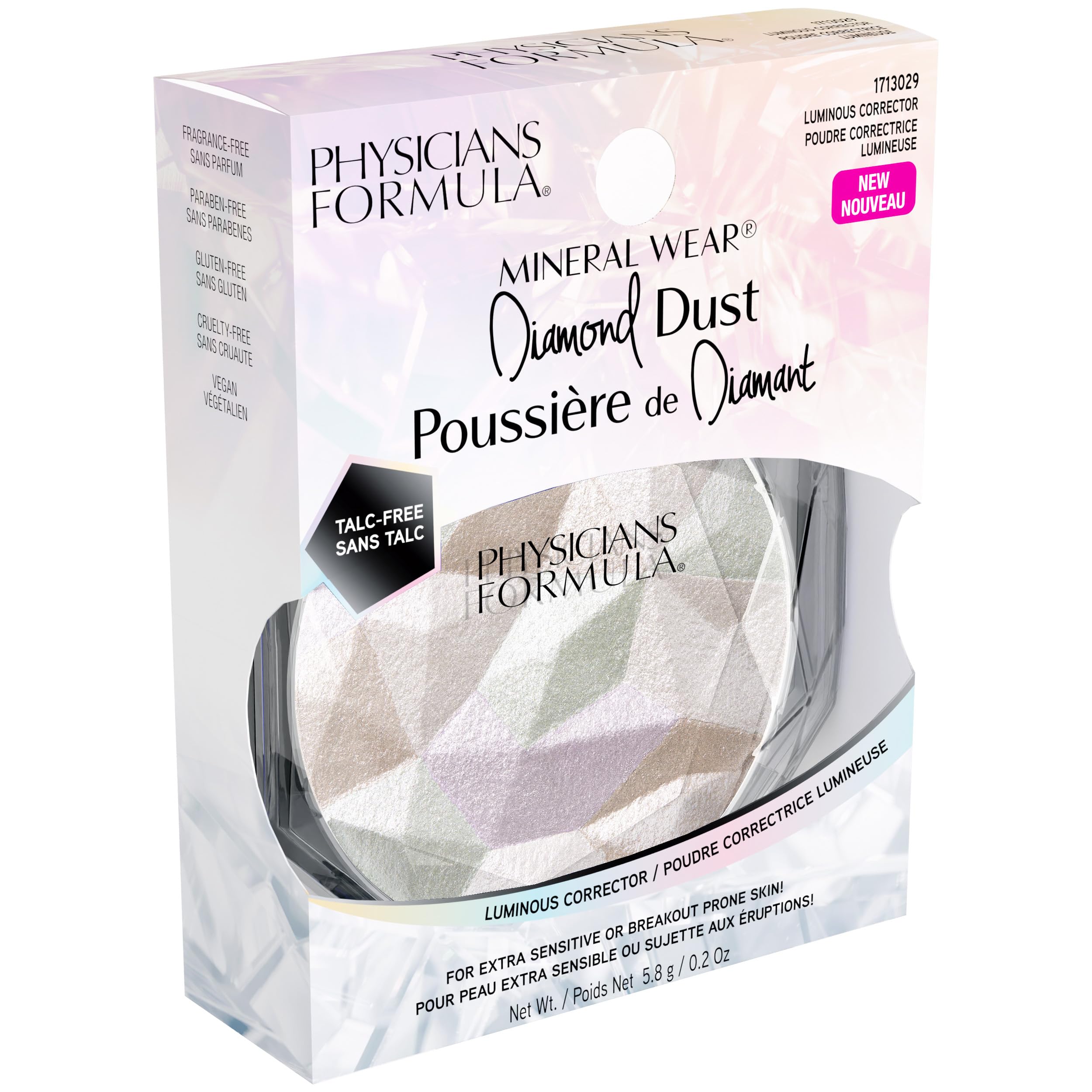 Physicians Formula compact in hand showing travel-friendly size benefit