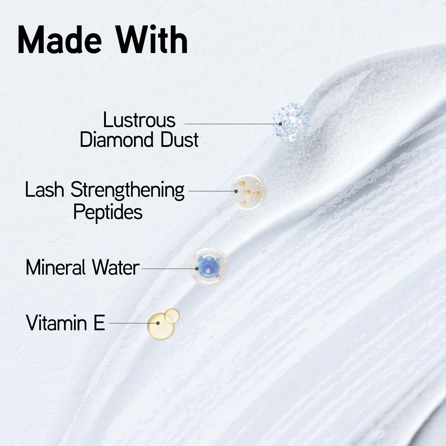 Physicians Formula diamond mascara wand detail demonstrating fine bristles for grooming