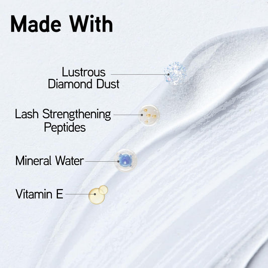 Physicians Formula diamond mascara wand detail demonstrating fine bristles for grooming