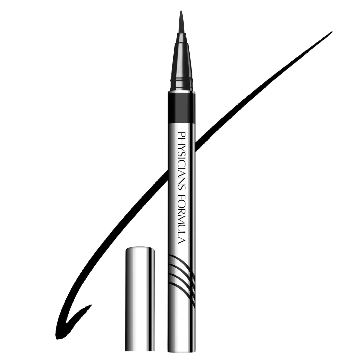 Physicians Formula front packaging showing ultra black eyeliner, clear product identity and benefits