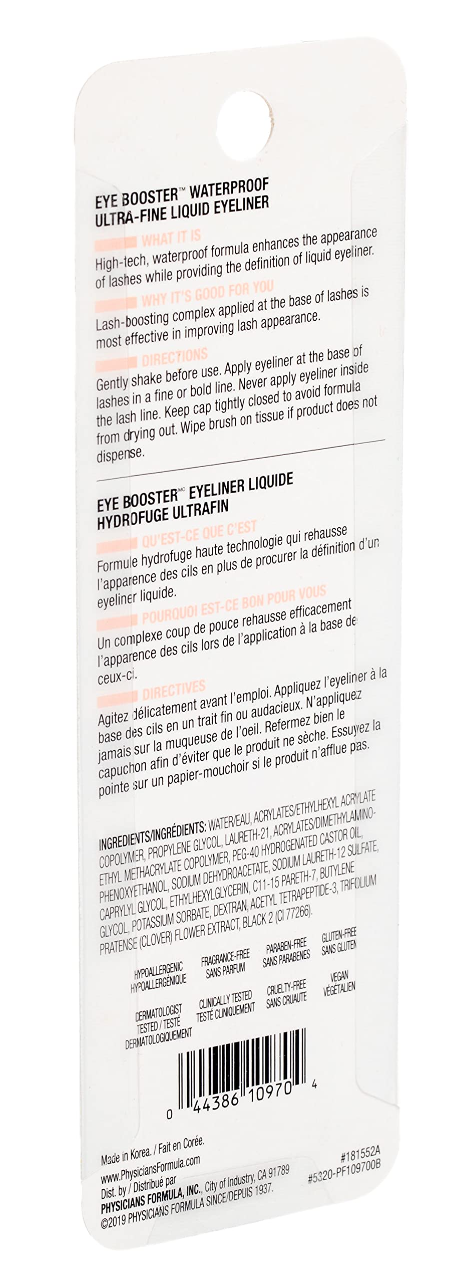 Physicians Formula paired with mascara showing intensified evening eye definition