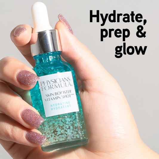 Physicians Formula close-up of hydrogel serum texture highlighting smooth hydration
