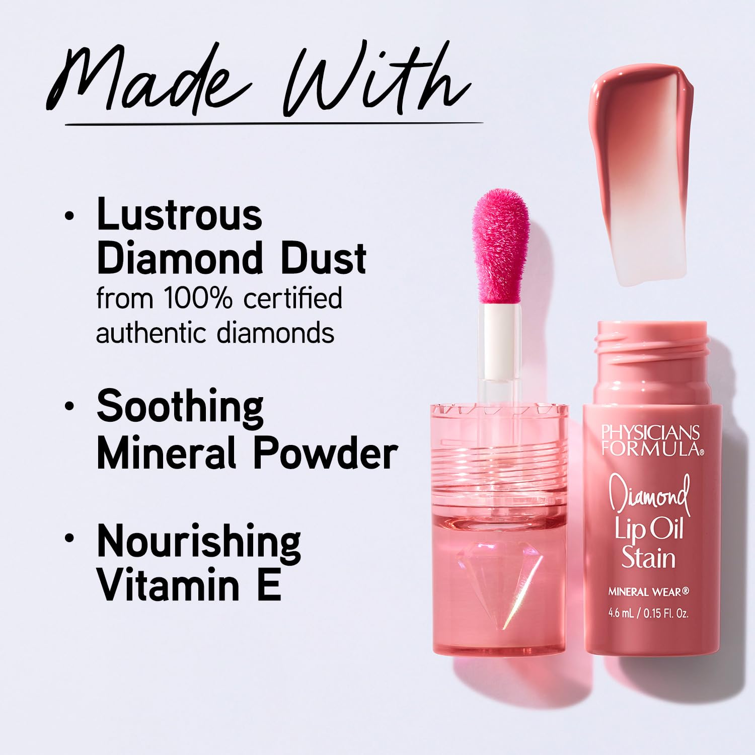Physicians Formula swatch on hand showing Radiant Rose natural buildable color