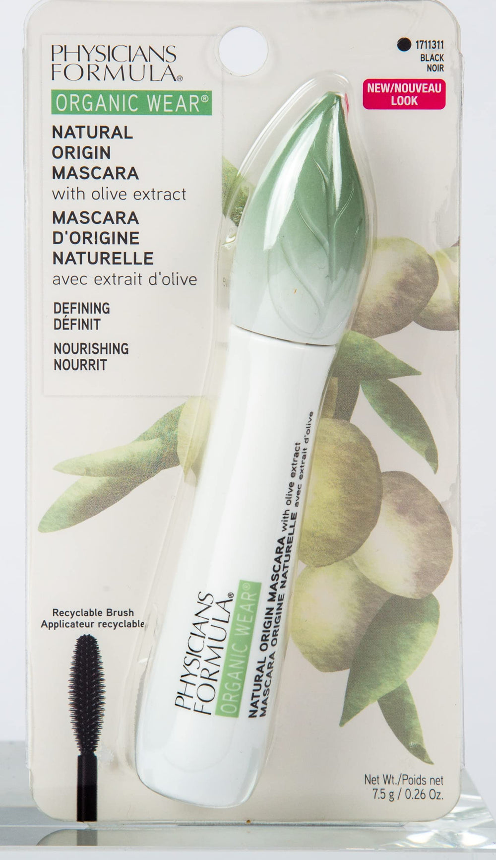 Physicians Formula mascara in hand showing compact travel-friendly size