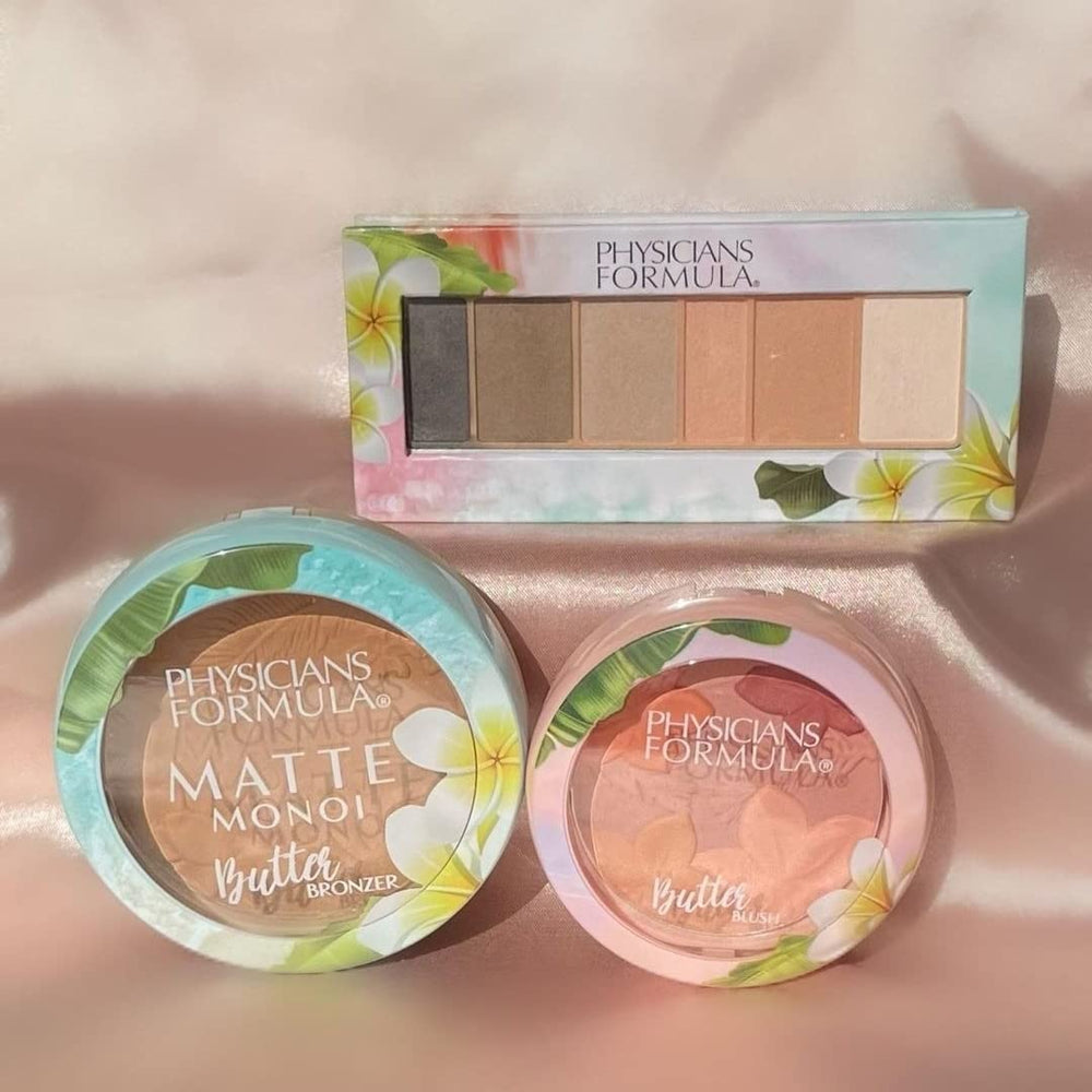 Physicians Formula palette on vanity styled with mirror showing everyday beauty routine benefit