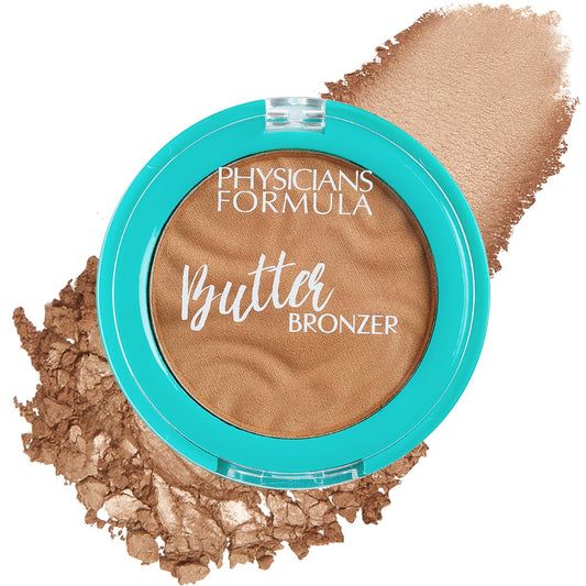 Physicians Formula compact front view showing bronzer color and travel-friendly design