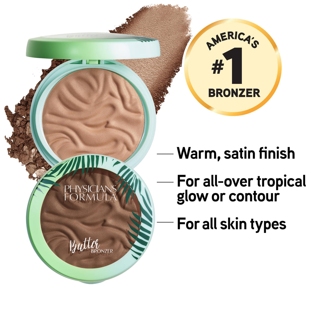 Physicians Formula close-up of bronzer pan texture emphasizing creamy finish