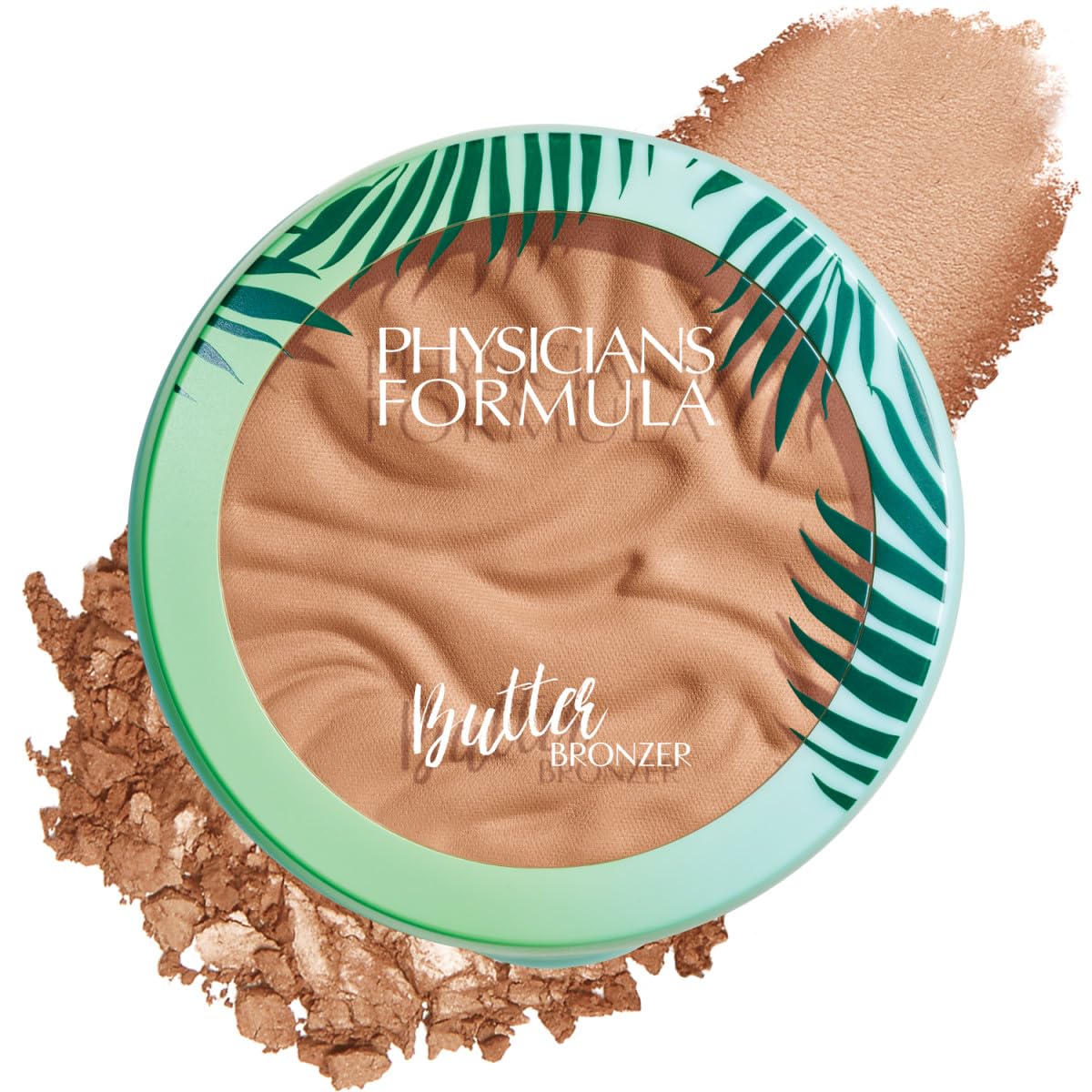 Physicians Formula compact front view showing bronzer and mirror, convenient and travel-ready
