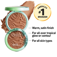 Physicians Formula close-up of buttery bronzer texture shows creamy blendability