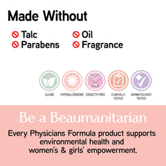 Physicians Formula lifestyle shot on model showing natural airbrushed finish benefit